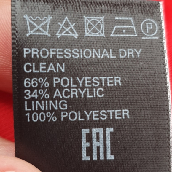 M&S Red Boucle Fringed Classic Jacket Uk12. - Picture 11 of 14